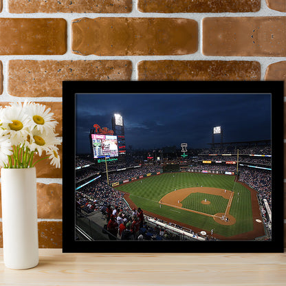 Citizens Bank Park at Night, Stadium Canvas, Sport Art, Gift for him, Framed Art Print Wall Decor, Picture Framed