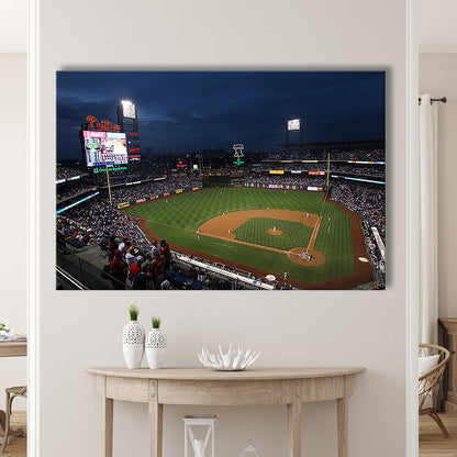 Citizens Bank Park at Night, Stadium Canvas, Sport Art, Gift for him, Man Cave Decor, Art Print, Canvas Print Wall Art