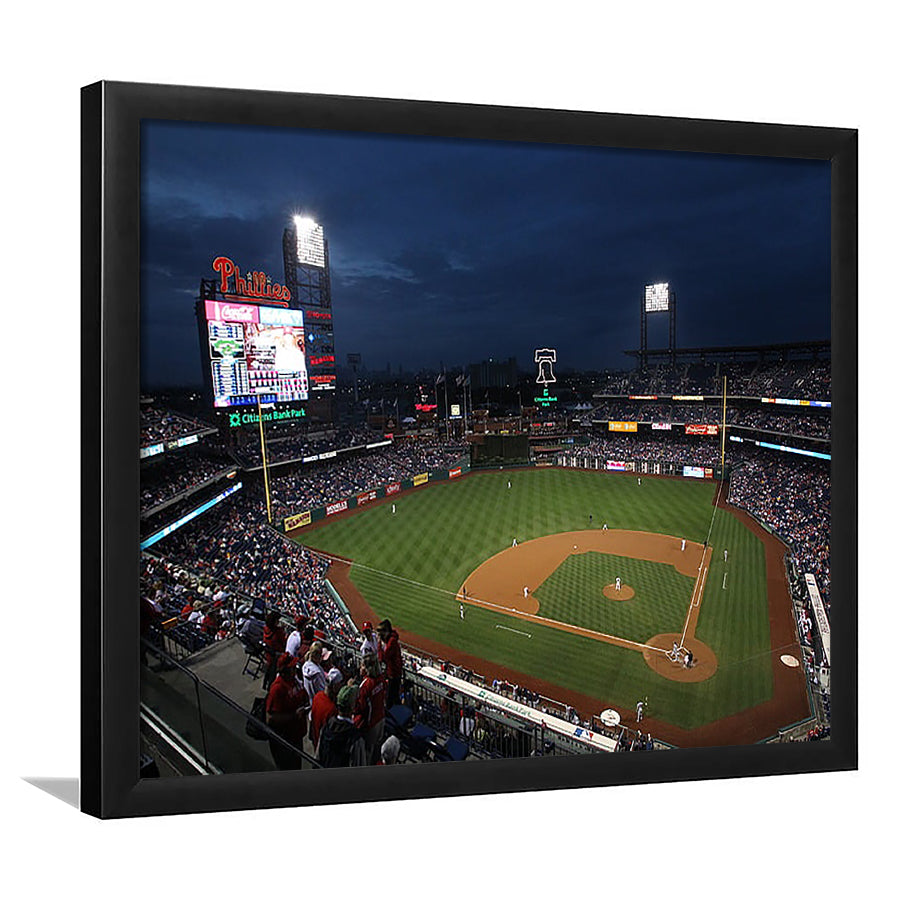 Citizens Bank Park at Night, Stadium Canvas, Sport Art, Gift for him, Framed Art Print Wall Decor, Picture Framed