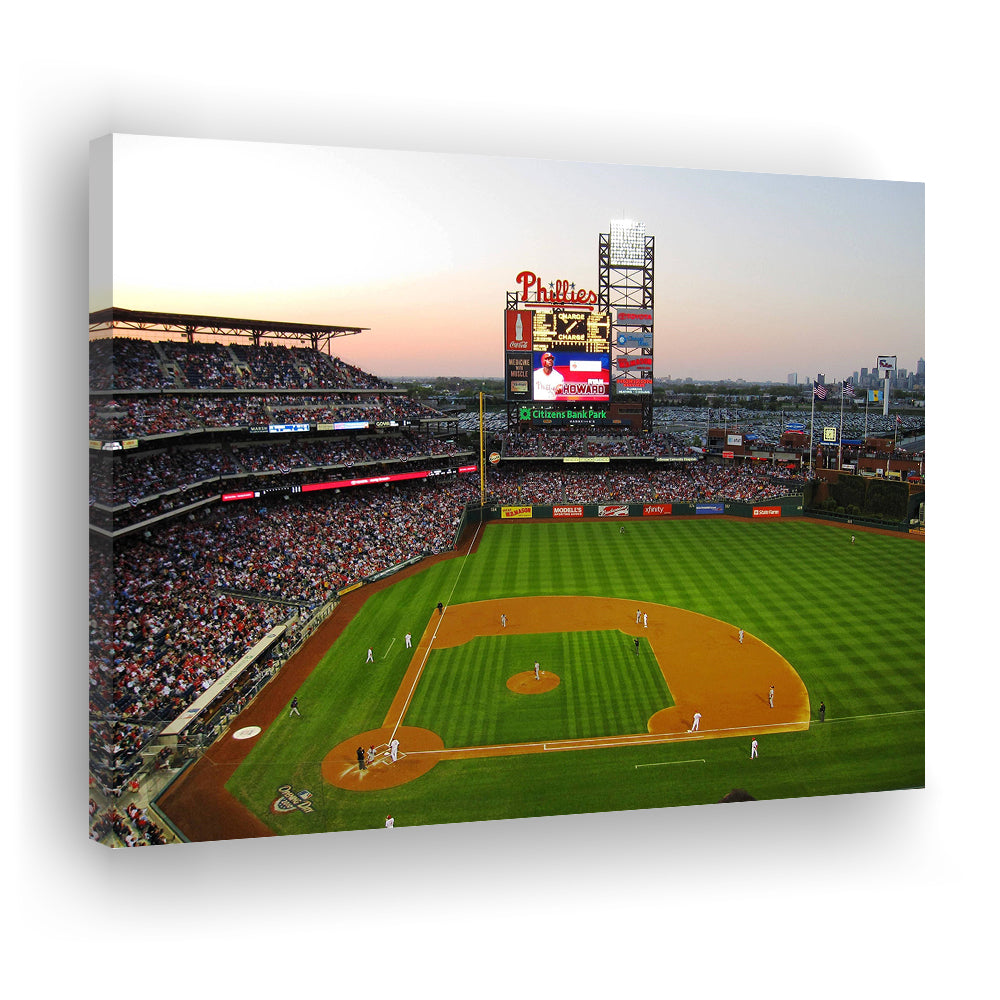 Citizens Bank Park in Philadelphia, Stadium Canvas, Sport Art, Gift for him, Man Cave Decor, Art Print, Canvas Print Wall Art