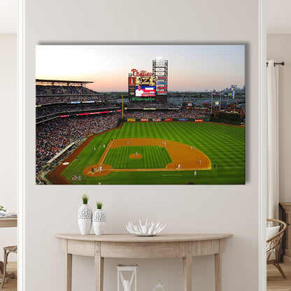 Citizens Bank Park in Philadelphia, Stadium Canvas, Sport Art, Gift for him, Man Cave Decor, Art Print, Canvas Print Wall Art