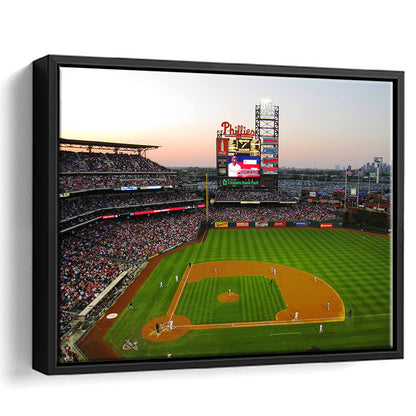 Citizens Bank Park in Philadelphia, Stadium Canvas, Sport Art, Framed Canvas Print Wall Art, Floating Frame