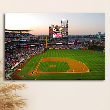 Citizens Bank Park in Philadelphia, Stadium Canvas, Sport Art, Gift for him, Man Cave Decor, Art Print, Canvas Print Wall Art
