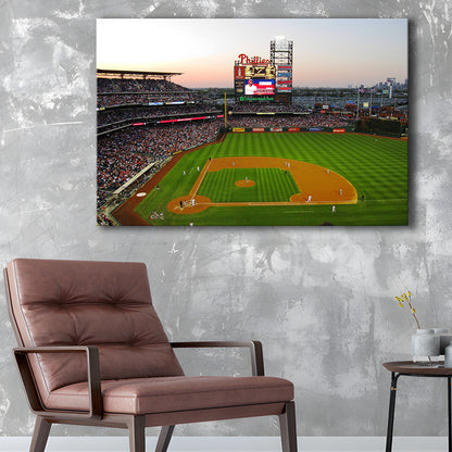 Citizens Bank Park in Philadelphia, Stadium Canvas, Sport Art, Gift for him, Man Cave Decor, Art Print, Canvas Print Wall Art