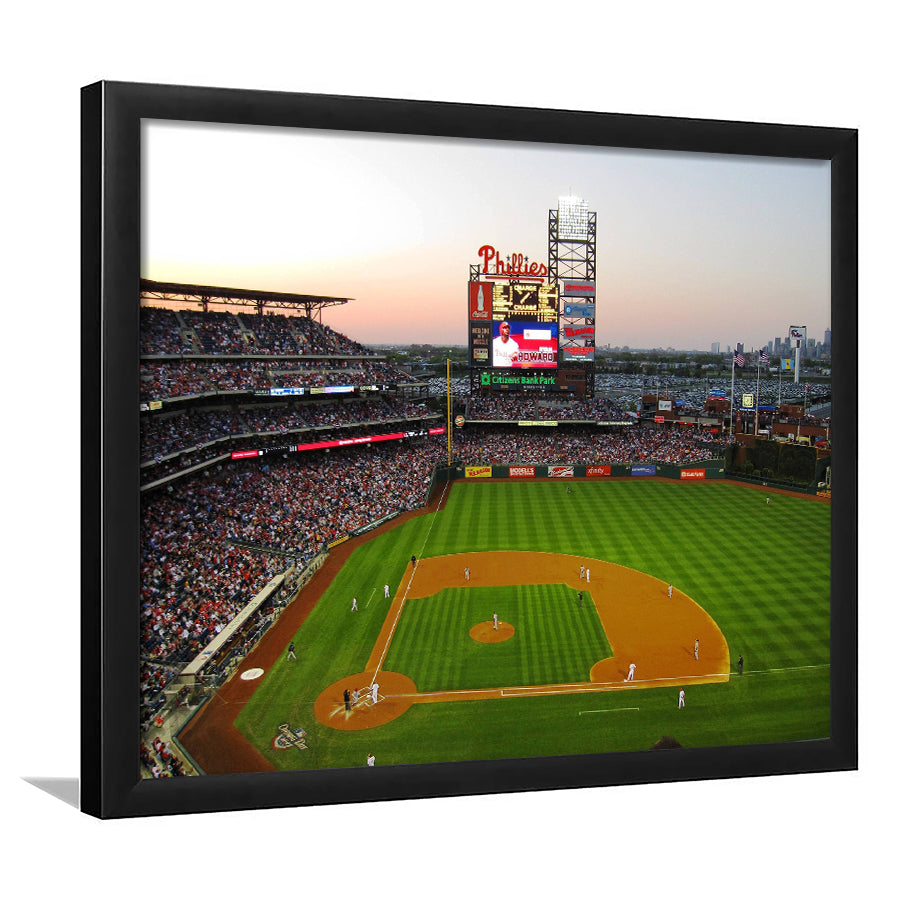 Citizens Bank Park in Philadelphia, Stadium Canvas, Sport Art, Gift for him, Framed Art Print Wall Decor, Picture Framed