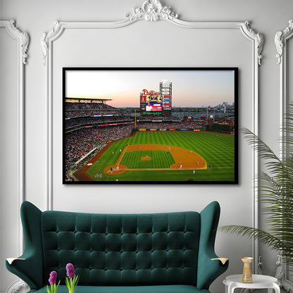Citizens Bank Park in Philadelphia, Stadium Canvas, Sport Art, Gift for him, Framed Art Print Wall Decor, Picture Framed