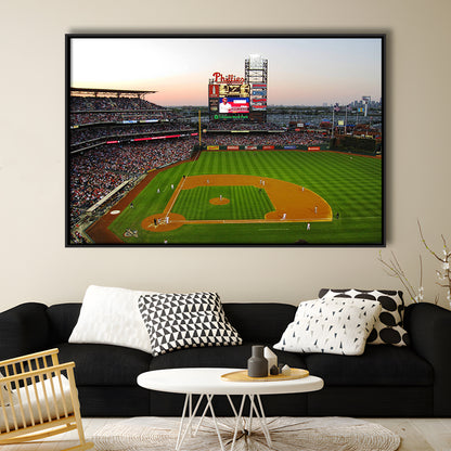 Citizens Bank Park in Philadelphia, Stadium Canvas, Sport Art, Framed Canvas Print Wall Art, Floating Frame