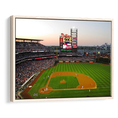 Citizens Bank Park in Philadelphia, Stadium Canvas, Sport Art, Framed Canvas Print Wall Art, Floating Frame