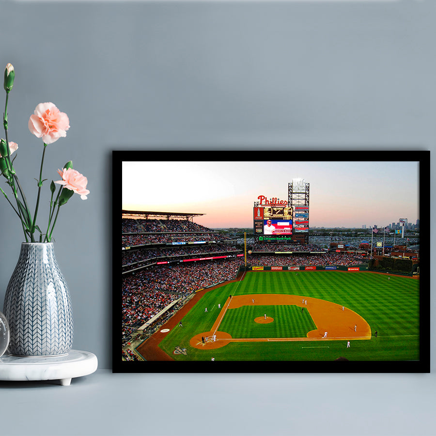 Citizens Bank Park in Philadelphia, Stadium Canvas, Sport Art, Gift for him, Framed Art Print Wall Decor, Picture Framed