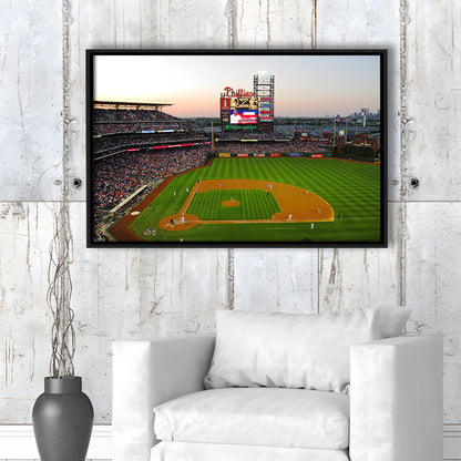 Citizens Bank Park in Philadelphia, Stadium Canvas, Sport Art, Framed Canvas Print Wall Art, Floating Frame