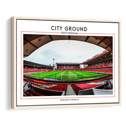 City Ground Nottingham Stadium Print, Football Print, Sport Art Print, Framed Canvas Print Wall Art