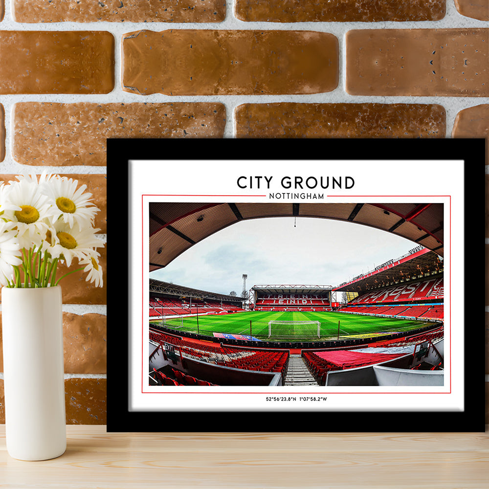 City Ground Nottingham Stadium Print, Football Print, Sport Art Print, Framed Art Print Wall Decor