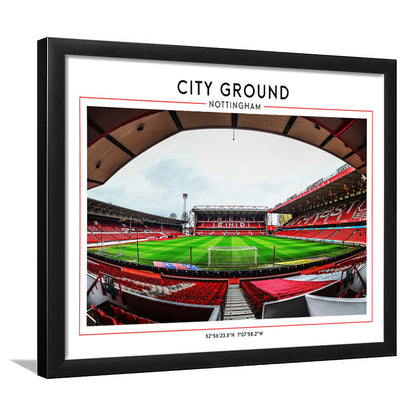 City Ground Nottingham Stadium Print, Football Print, Sport Art Print, Framed Art Print Wall Decor