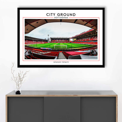 City Ground Nottingham Stadium Print, Football Print, Sport Art Print, Framed Art Print Wall Decor