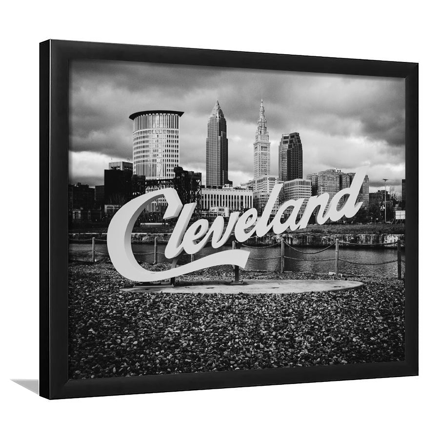 Cleveland Art Print, Black and White Vintage Photography, Cleveland Wall Art, Framed Art Print Wall Decor