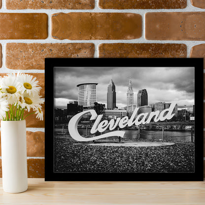 Cleveland Art Print, Black and White Vintage Photography, Cleveland Wall Art, Framed Art Print Wall Decor