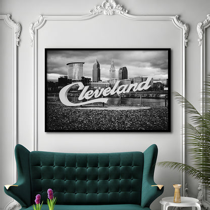 Cleveland Art Print, Black and White Vintage Photography, Cleveland Wall Art, Framed Art Print Wall Decor