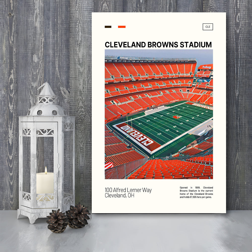 Cleveland Browns Stadium Print, Cleveland Browns Stadium Canvas Art, Fan Gifts, Sport Art, Canvas Print Wall Art