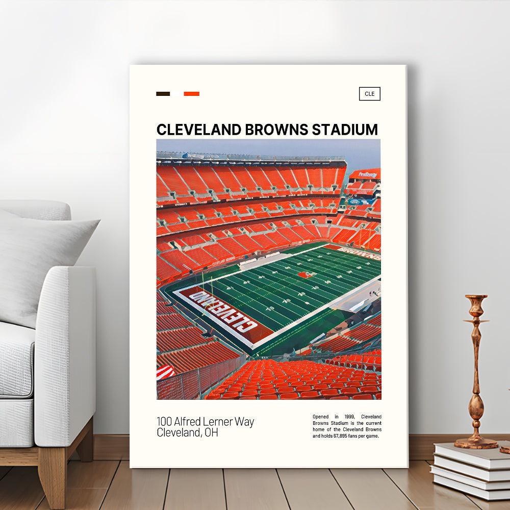 Cleveland Browns Stadium Print, Cleveland Browns Stadium Canvas Art, Fan Gifts, Sport Art, Canvas Print Wall Art