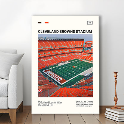 Cleveland Browns Stadium Print, Cleveland Browns Stadium Canvas Art, Fan Gifts, Sport Art, Canvas Print Wall Art