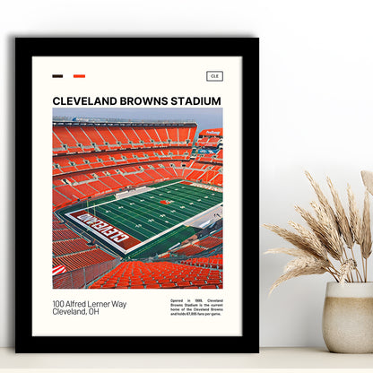 Cleveland Browns Stadium Print, Cleveland Browns Stadium Art, Gifts for him, Sport Art, Framed Art Print Wall Decor