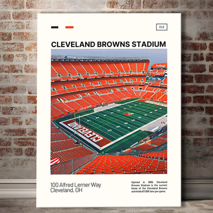 Cleveland Browns Stadium Print, Cleveland Browns Stadium Canvas Art, Fan Gifts, Sport Art, Canvas Print Wall Art