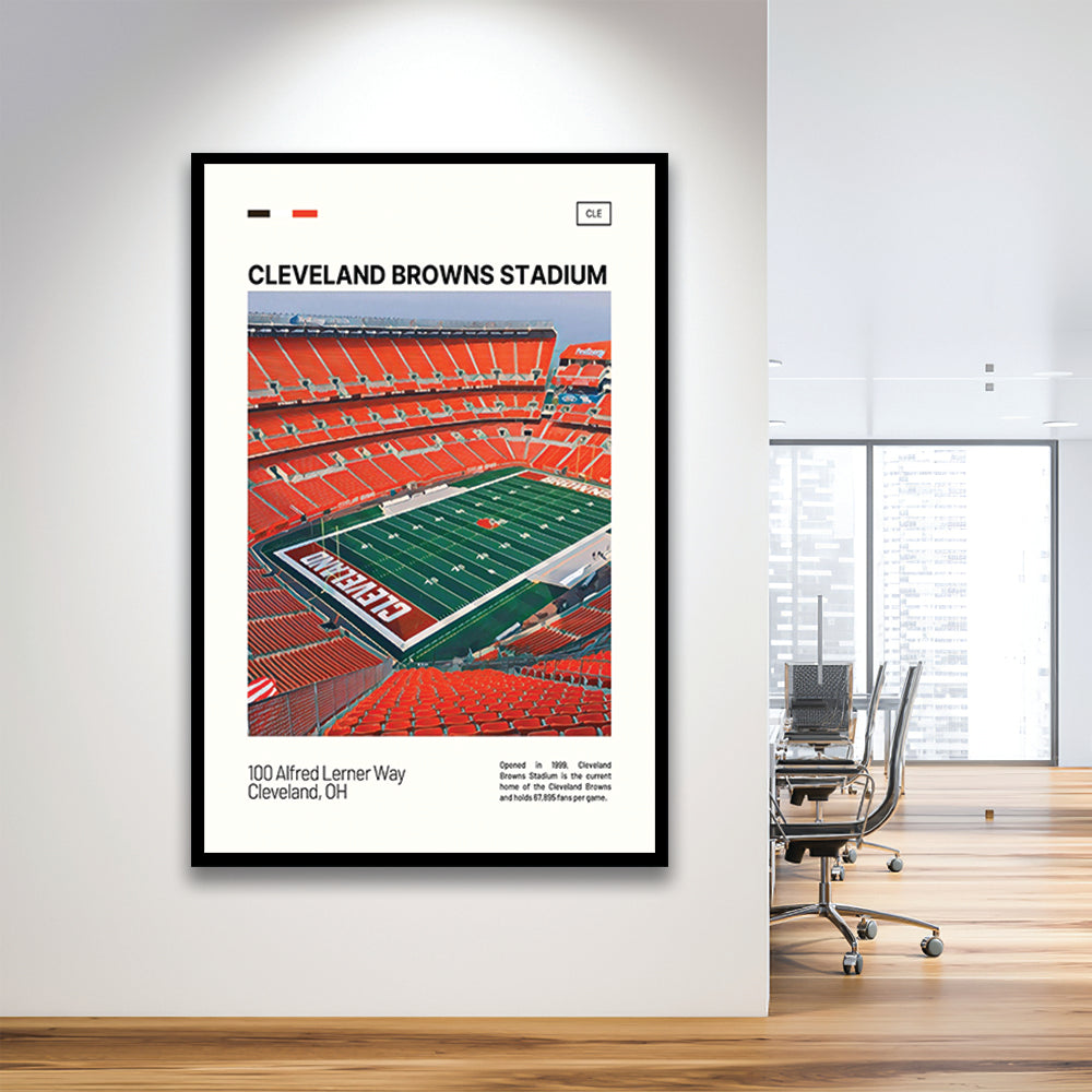 Cleveland Browns Stadium Print, Cleveland Browns Stadium Art, Gifts for him, Sport Art, Framed Art Print Wall Decor