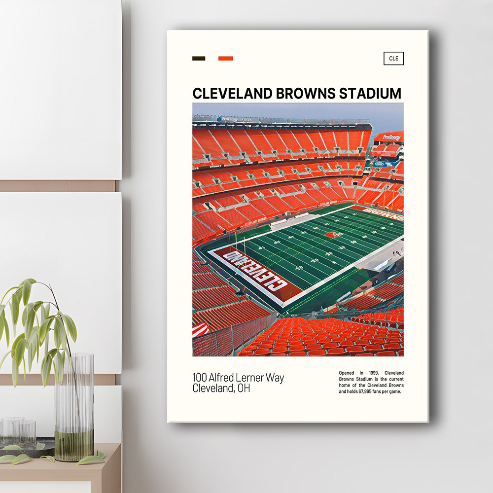Cleveland Browns Stadium Print, Cleveland Browns Stadium Canvas Art, Fan Gifts, Sport Art, Canvas Print Wall Art