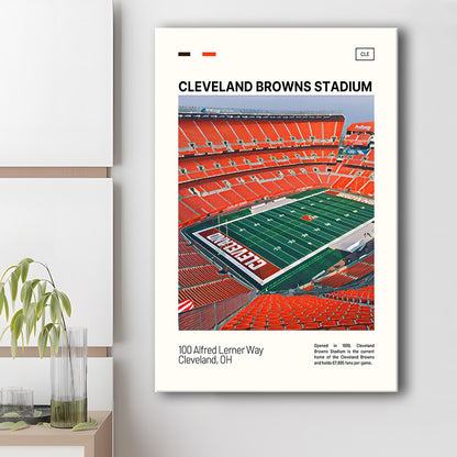 Cleveland Browns Stadium Print, Cleveland Browns Stadium Canvas Art, Fan Gifts, Sport Art, Canvas Print Wall Art
