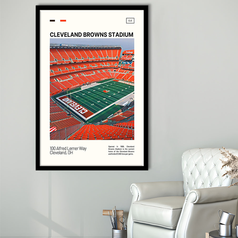 Cleveland Browns Stadium Print, Cleveland Browns Stadium Art, Gifts for him, Sport Art, Framed Art Print Wall Decor