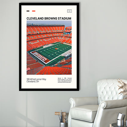 Cleveland Browns Stadium Print, Cleveland Browns Stadium Art, Gifts for him, Sport Art, Framed Art Print Wall Decor