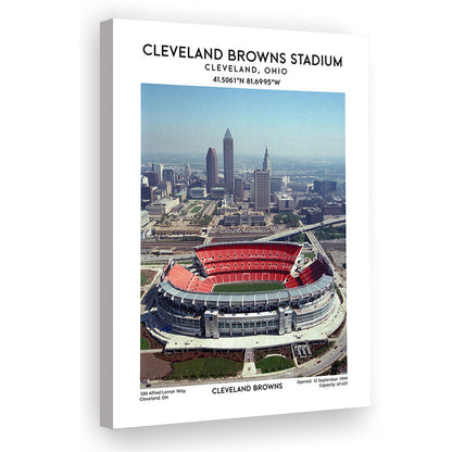 Cleveland Browns Stadium, Football Stadium Art Stadium Wall Art Print, Fan Gifts, Canvas Prints Wall Art, Man Cave Decor