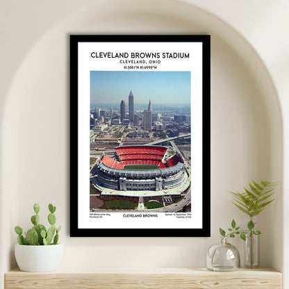 Cleveland Browns Stadium, Football Stadium Art Stadium Wall Art Print, Fan Gifts, Framed Art Prints Wall Decor
