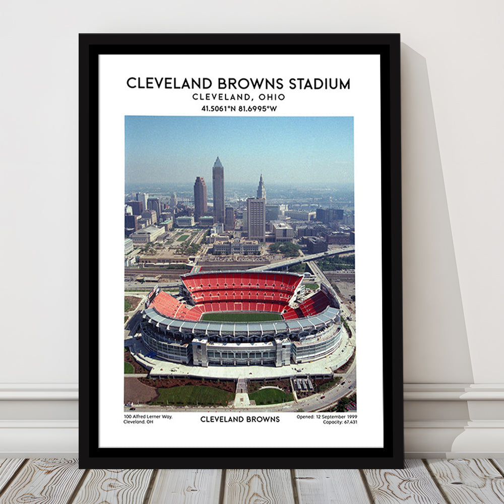 Cleveland Browns Stadium, Football Stadium Art Stadium Wall Art Print, Fan Gifts, Framed Canvas Prints Wall Art