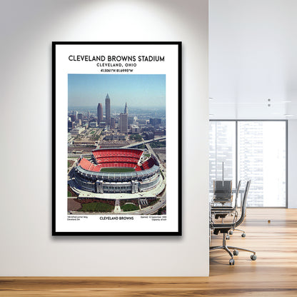 Cleveland Browns Stadium, Football Stadium Art Stadium Wall Art Print, Fan Gifts, Framed Art Prints Wall Decor