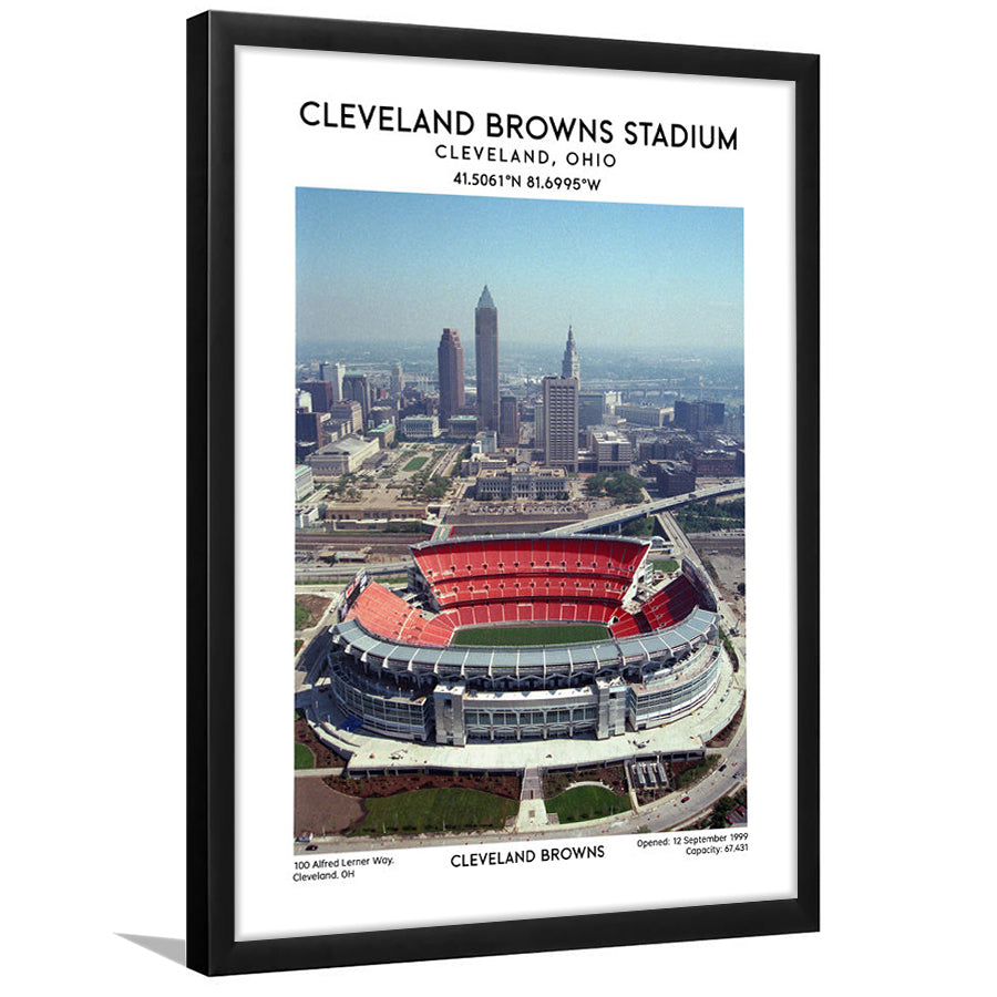 Cleveland Browns Stadium, Football Stadium Art Stadium Wall Art Print, Fan Gifts, Framed Art Prints Wall Decor