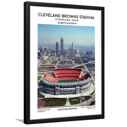 Cleveland Browns Stadium, Football Stadium Art Stadium Wall Art Print, Fan Gifts, Framed Art Prints Wall Decor