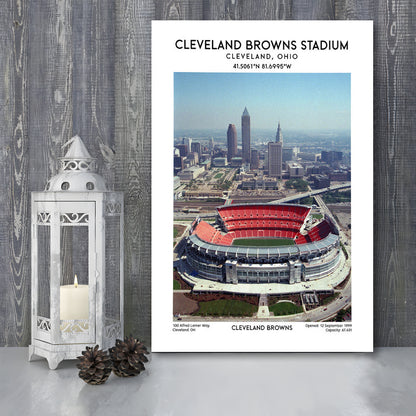 Cleveland Browns Stadium, Football Stadium Art Stadium Wall Art Print, Fan Gifts, Canvas Prints Wall Art, Man Cave Decor