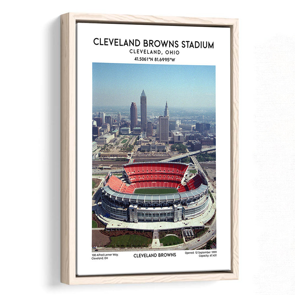 Cleveland Browns Stadium, Football Stadium Art Stadium Wall Art Print, Fan Gifts, Framed Canvas Prints Wall Art