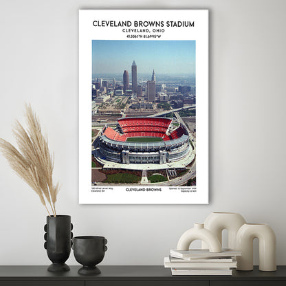Cleveland Browns Stadium, Football Stadium Art Stadium Wall Art Print, Fan Gifts, Canvas Prints Wall Art, Man Cave Decor
