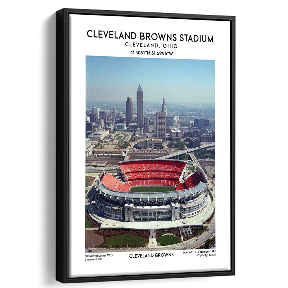 Cleveland Browns Stadium, Football Stadium Art Stadium Wall Art Print, Fan Gifts, Framed Canvas Prints Wall Art