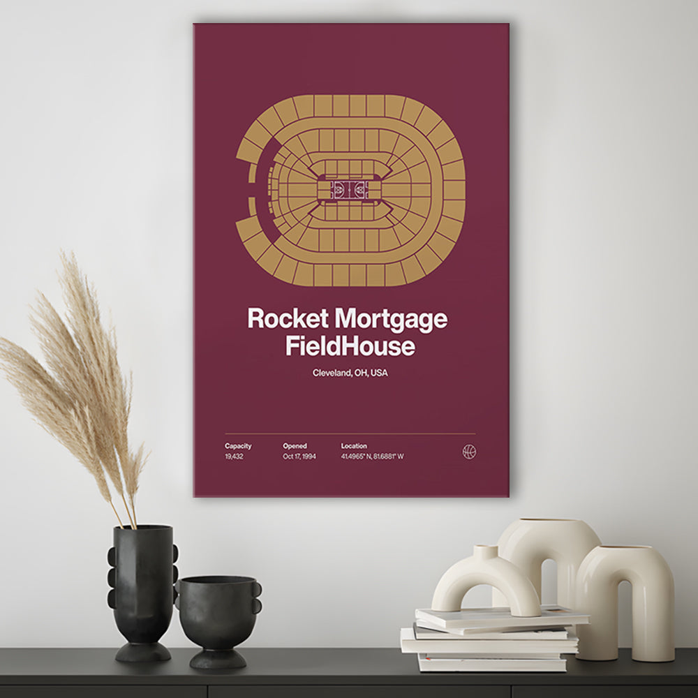 Cleveland Cavaliers Stadium Print, Rocket Mortgage FieldHouse Print, Fan Gifts, Sport Art, Canvas Print Wall Art