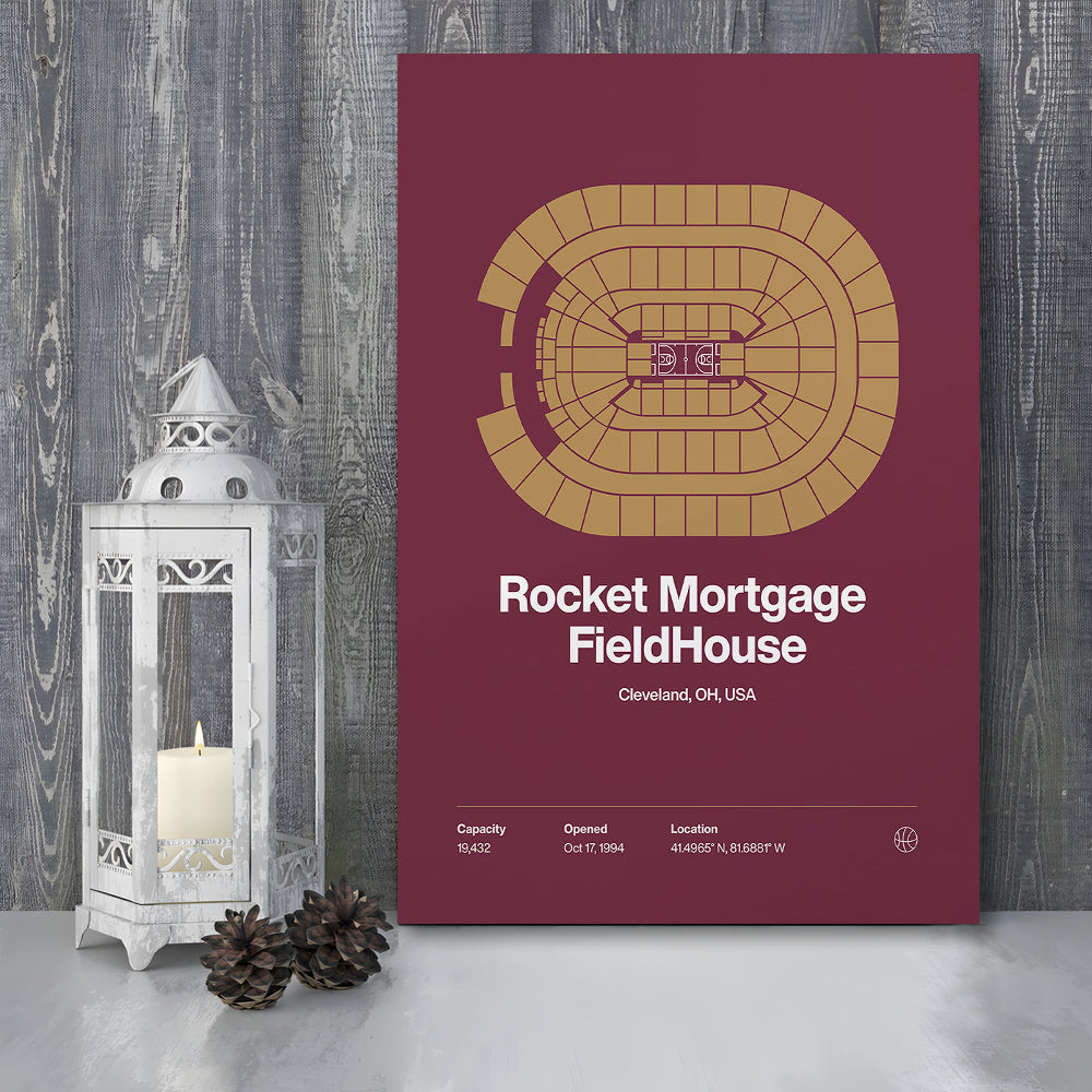 Cleveland Cavaliers Stadium Print, Rocket Mortgage FieldHouse Print, Fan Gifts, Sport Art, Canvas Print Wall Art
