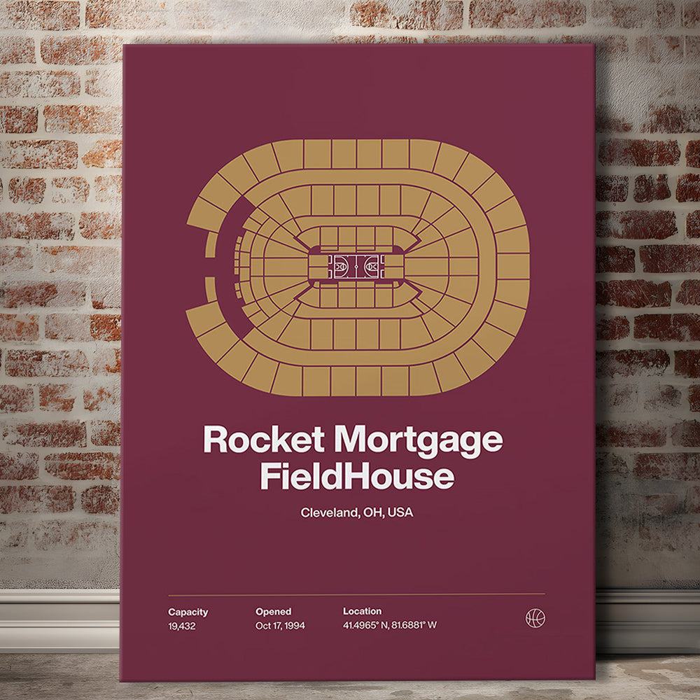Cleveland Cavaliers Stadium Print, Rocket Mortgage FieldHouse Print, Fan Gifts, Sport Art, Canvas Print Wall Art