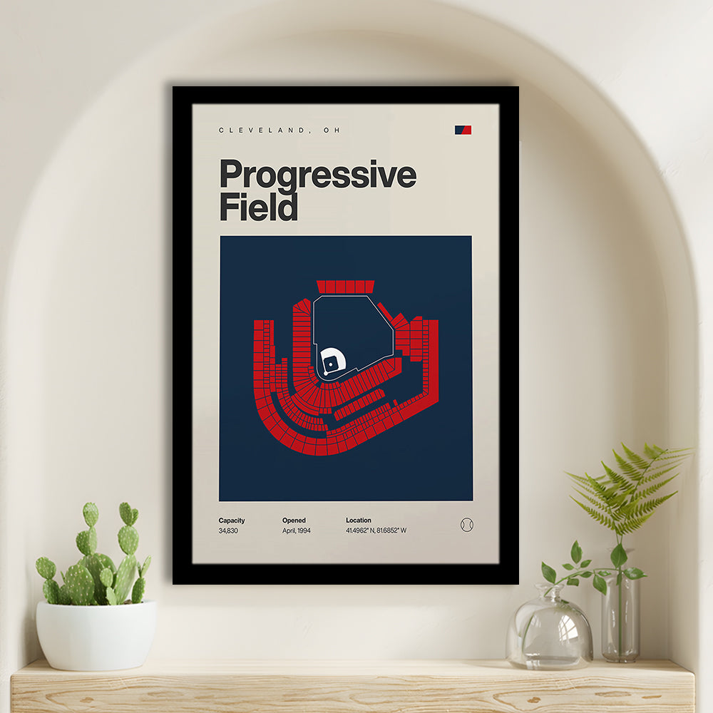 Cleveland Guardians Stadium Print, Progressive Field Stadium Print, Gifts for him, Sport Art, Framed Art Print Wall Decor