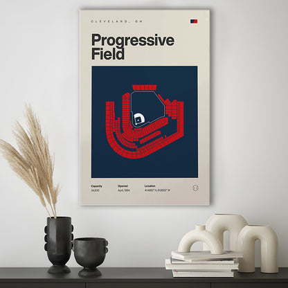 Cleveland Guardians Stadium Print, Progressive Field Stadium Print, Fan Gifts, Sport Art, Canvas Print Wall Art