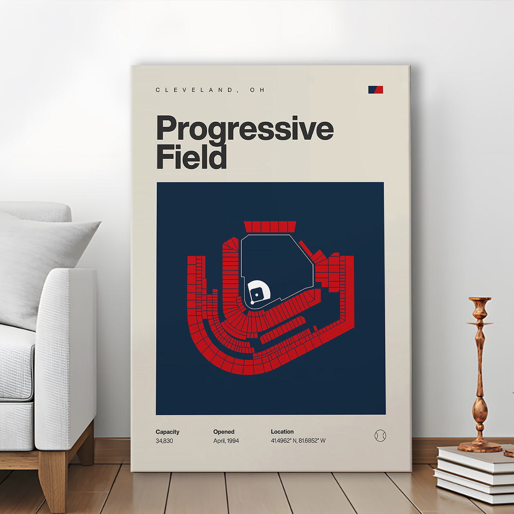 Cleveland Guardians Stadium Print, Progressive Field Stadium Print, Fan Gifts, Sport Art, Canvas Print Wall Art