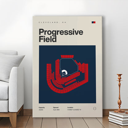 Cleveland Guardians Stadium Print, Progressive Field Stadium Print, Fan Gifts, Sport Art, Canvas Print Wall Art