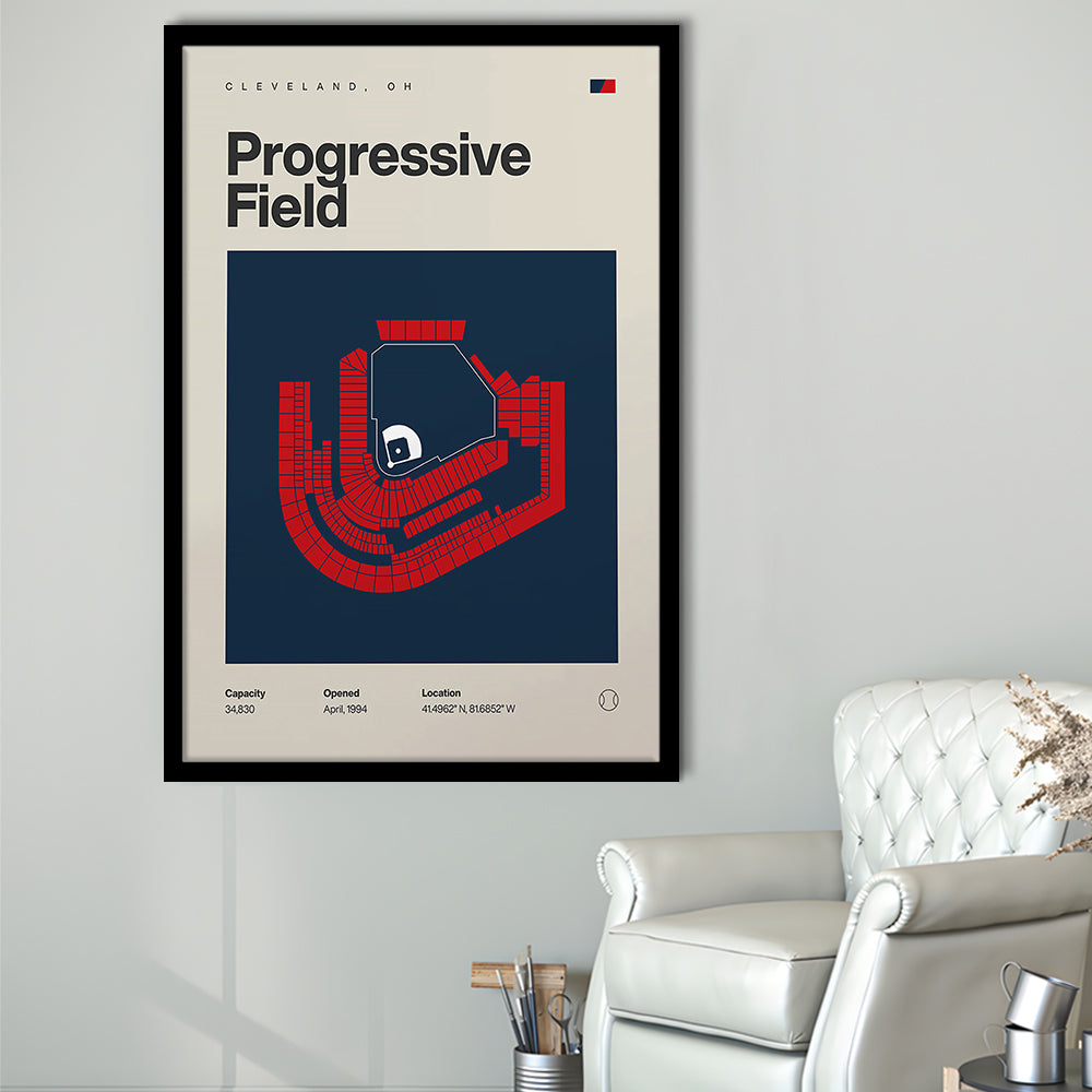 Cleveland Guardians Stadium Print, Progressive Field Stadium Print, Gifts for him, Sport Art, Framed Art Print Wall Decor