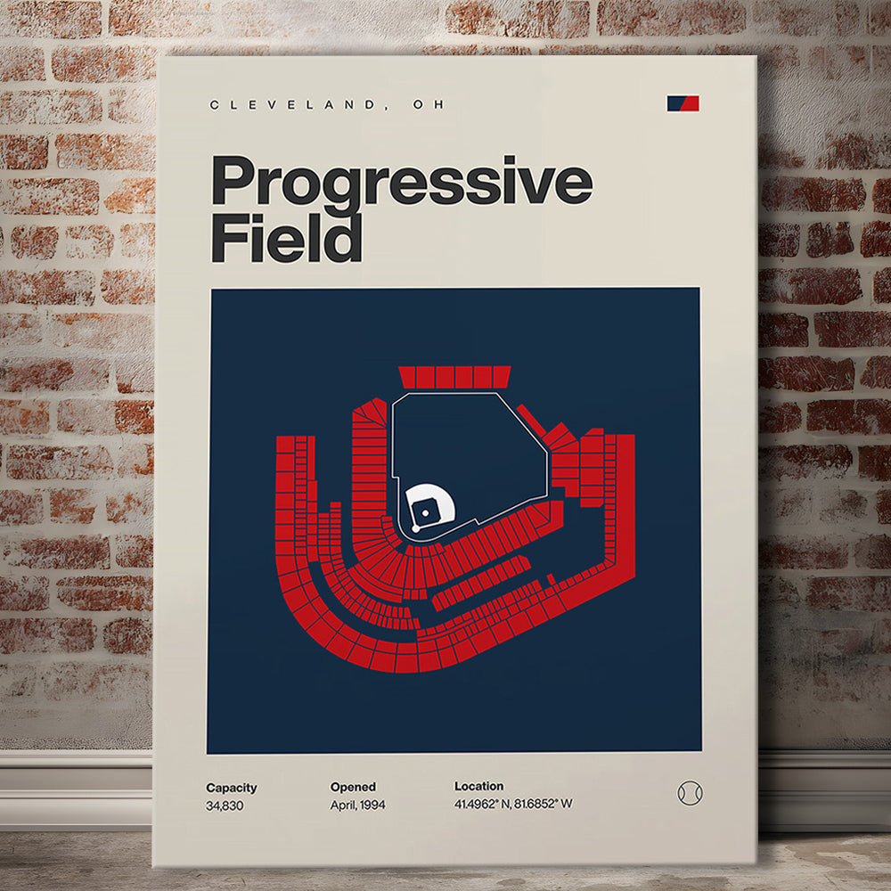 Cleveland Guardians Stadium Print, Progressive Field Stadium Print, Fan Gifts, Sport Art, Canvas Print Wall Art